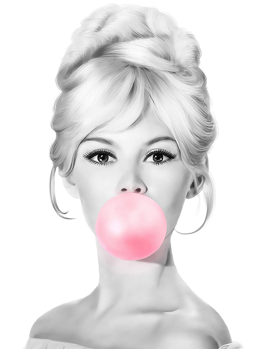 Brigitte Bardot with bubble gum - wf2405