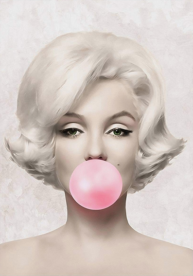 Marilyn Monroe  with bubble gum - wf2376