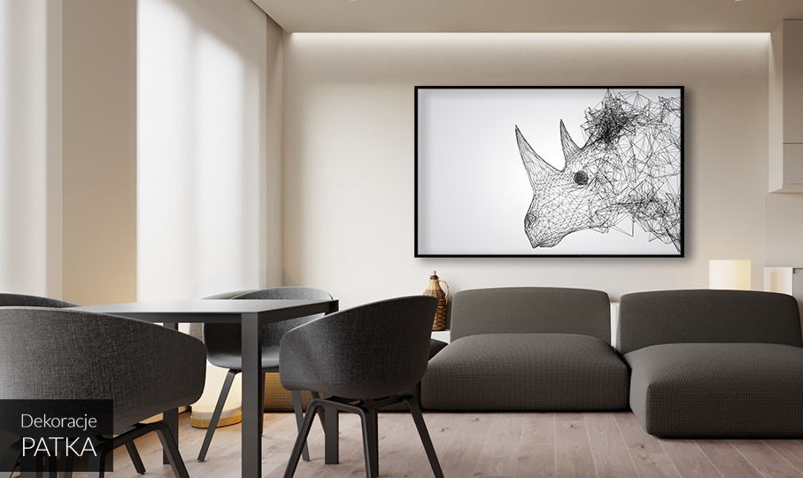 Nosorożec - obraz na płótnie 