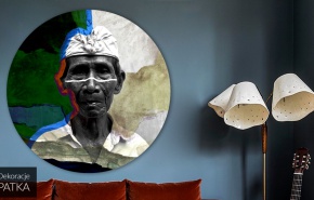 Indian Man - Grafika Autorska - okrągły obraz